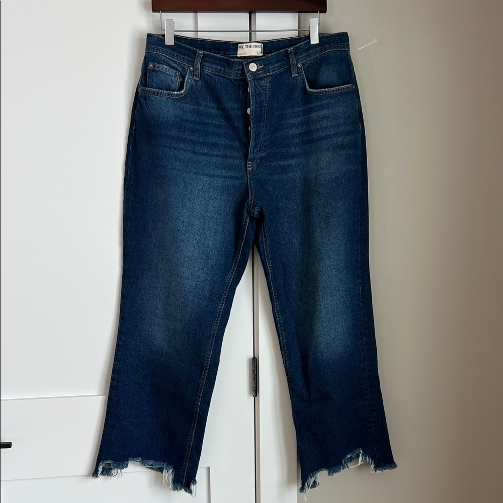 Free People Dark Blue Ankle Jeans